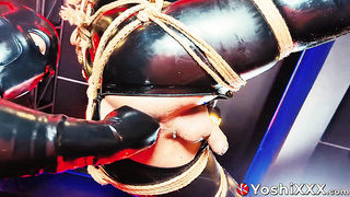 Japanese gay Yoshi Kawasaki shows his anal rosebud while fisted