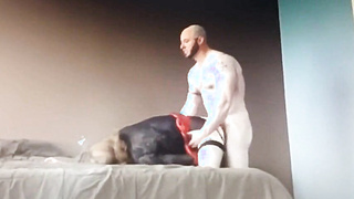 Without a condom Amateur Crossdresser Takes Enormous Shaft Anally