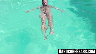 HardcoreBears.com - Sailor Blue Aiden Storm tag squad Prick Flexx poolside