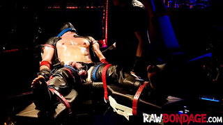 Jock engage in excruciating ball corded and sucking sesh