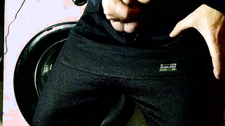 spunk on raw sweatpants