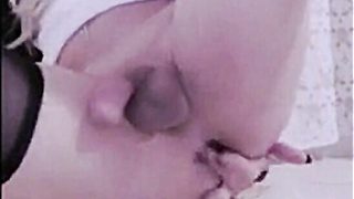 Crossdresser Finishes off Arms-Free-for-all on Web cam