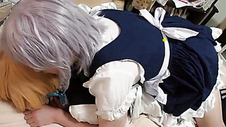 Costume play Anal invasion Joy with Chinese Amateur Crossdresser