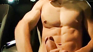 Massive-Cocked Guy Milks in Truck While Observing Porno