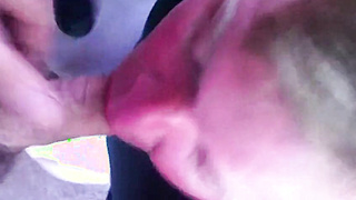 Ginormous-Lollipop Amateur Takes 2 Geysers in His Facehole