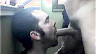 Father's Man-meat Deep throating Lesson for His Man