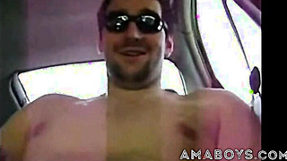 Spoken Grizzly Blows a load Firm in His Van