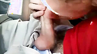 Backseat Deep throat and Jizz Gulp