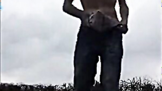 School Jock Unclothes and Jacks Outside