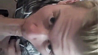 Lad Inhales Ample Salami, Amateur Oral job with CIM and Gulp