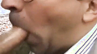 Aged Daddies Inhaling Outdoors