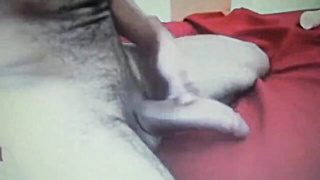 Wooly Hairy man Petting His Ample Dinky on Webcam
