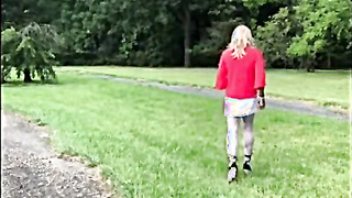 Crossdresser Joy at the Gas Station