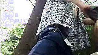 Good-sized Father Gets Outdoor Oral