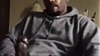 Fat Black Meatpipe Jerking to a XXL Climax