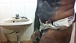 XXL-Meatpipe Indian Dad Showers His Immense Stud Meat