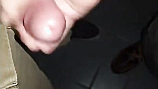 Mutual Fap Off in a Fuck-a-thon Supermarket Flick Booth: Monstrous Jism Shot