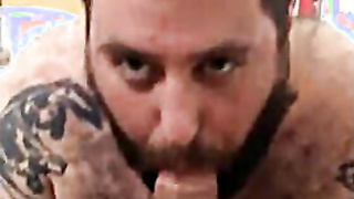 Fur covered Father Inhales Good-sized Man sausage