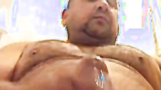 Hairy man Father Faps Off Alone