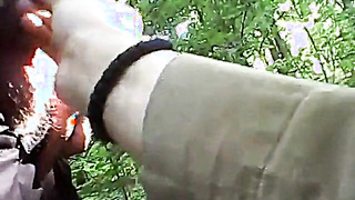 Grandfather Showcases His Fuck-stick Outdoors