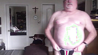 Mature Teddy Undresses and Jacks