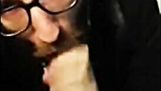 Bearded Man Bj's Multiracial Knob in a Public Wc