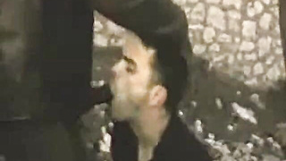 Huge Black Rod Barebacks Cock-squeezing White Caboose Outdoors