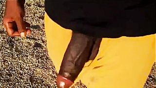 Massive Black Lollipops Outdoors