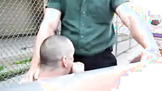 Father's Outdoor Lunch Break Blowage