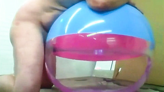 Parent Plays with Inflatable Beach Ball Fuck-fest Fucktoy