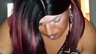 Sandy-haired Crossdresser Inhales BIG BLACK COCK for Jism