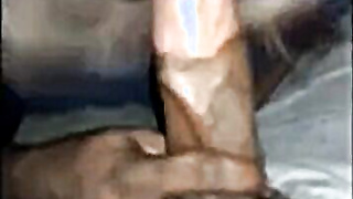 Monstrous Black Dick Fellatio in Camper by Crossdresser Amateur