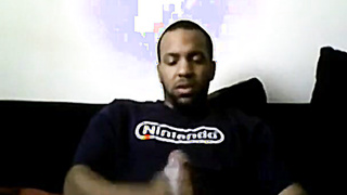 Black Man Drains & Ejaculates on Webcam