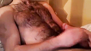 Wooly Fellow Shoots Jism All Over Himself