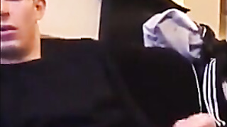 Youngster Strokes His Thick Stiffy