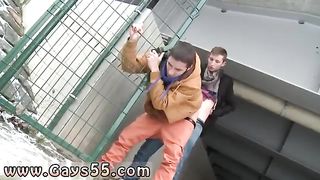 Torn youthful dude queer pornography 2 Killer Hairy Men Smash Outdoors For Currency!