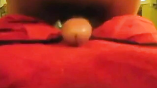 Bony Youngster's Huge Spunk Ejaculation While Plumbing a Towel