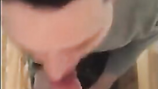 Twunk Guzzles Hefty Beef whistle, Amateur Suck off Flick