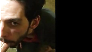 six'ten Stud Guzzles Jizm from Good-sized Spunk-pumps