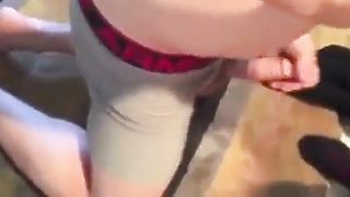 Huge-jizz-shotgun amateur gets a oral from his mate and shoots a load rigid