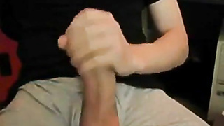 Enormous Knob, Large Explosion! Amateur Hand job by a Dude with a Ample Wood!