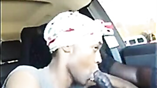 Black Crossdresser Oral in Van