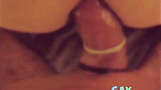 Father's Sissy Biotch Gets Pounded Stiff by Aged Dude at Home