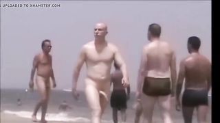 Masturbate Off Contest - ample bare trouser snake wags on beach