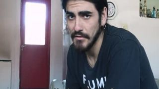 LatinLeche - appetizing Latino Hipster gets A Gooey man milk Facial Cumshot