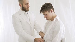 MissionaryBoyz - Youthful Missionary Fellow gives A Priest A Jism Facial Cumshot
