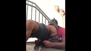 Public Have Fun with DL Nigga in Stairwell