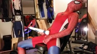 Zentai Spidey Shooting some Web