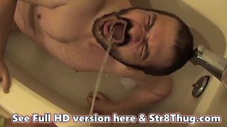I Pee in my Victims Hatch. he Guzzles my Pee down and his Hard-On Gets Firm