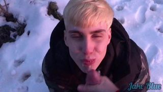 Drilling in the Snow Jake Gobbles Ice and Pearl Juice